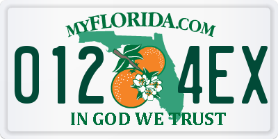 FL license plate 0124EX