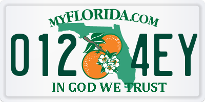 FL license plate 0124EY