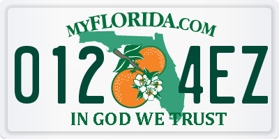 FL license plate 0124EZ