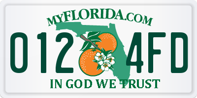 FL license plate 0124FD