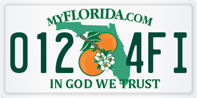 FL license plate 0124FI
