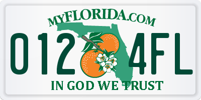 FL license plate 0124FL