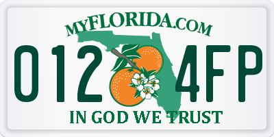 FL license plate 0124FP