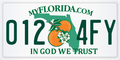 FL license plate 0124FY