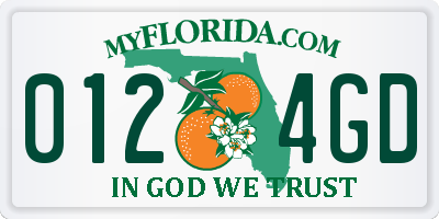 FL license plate 0124GD