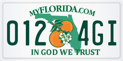 FL license plate 0124GI