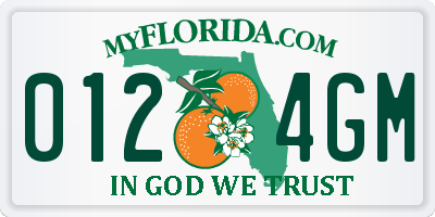 FL license plate 0124GM