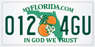 FL license plate 0124GU