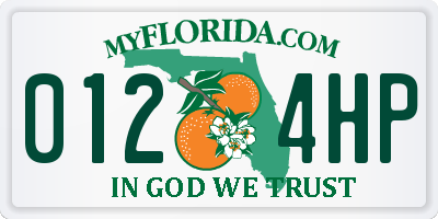 FL license plate 0124HP