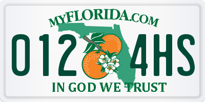 FL license plate 0124HS
