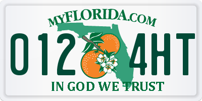 FL license plate 0124HT