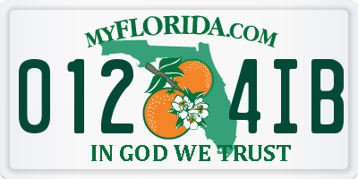 FL license plate 0124IB