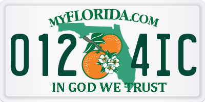 FL license plate 0124IC
