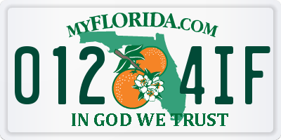 FL license plate 0124IF