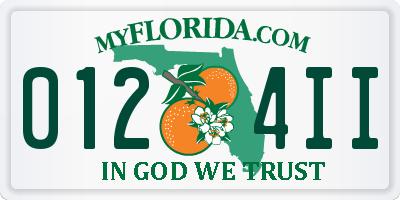 FL license plate 0124II