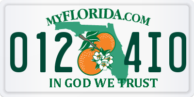 FL license plate 0124IO