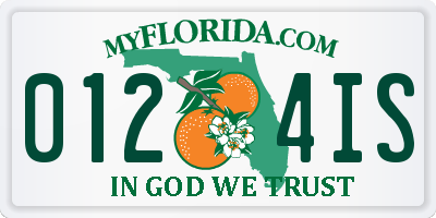 FL license plate 0124IS