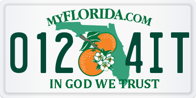 FL license plate 0124IT