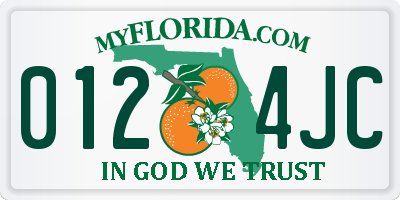 FL license plate 0124JC