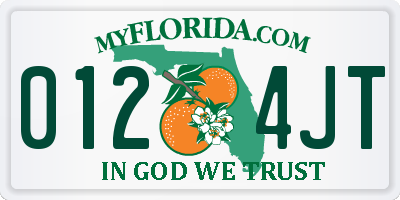 FL license plate 0124JT