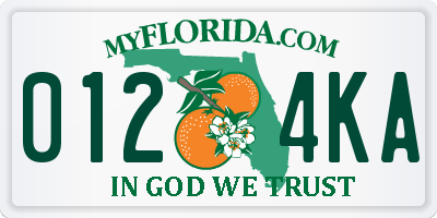 FL license plate 0124KA