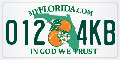 FL license plate 0124KB