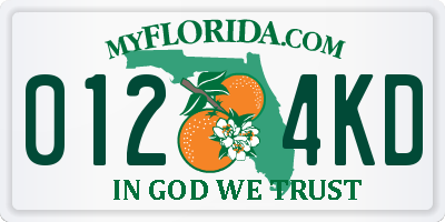 FL license plate 0124KD