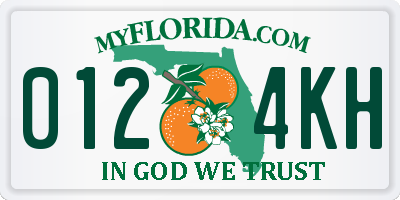 FL license plate 0124KH