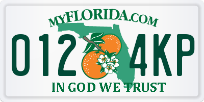 FL license plate 0124KP
