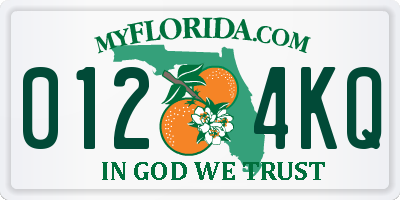 FL license plate 0124KQ