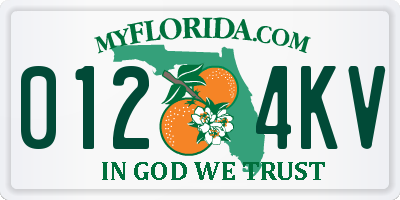 FL license plate 0124KV