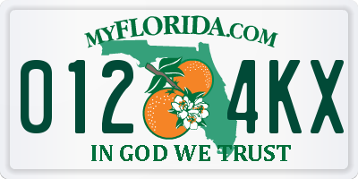 FL license plate 0124KX