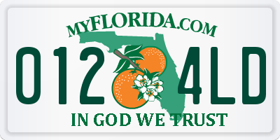 FL license plate 0124LD