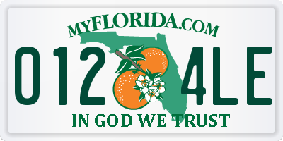 FL license plate 0124LE