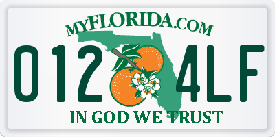 FL license plate 0124LF