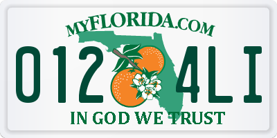 FL license plate 0124LI