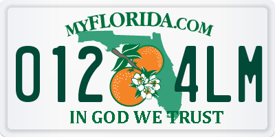 FL license plate 0124LM