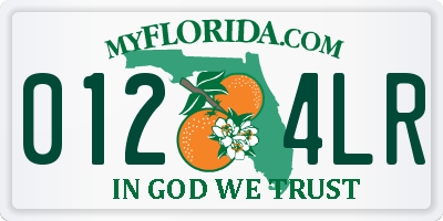 FL license plate 0124LR