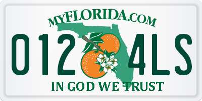 FL license plate 0124LS