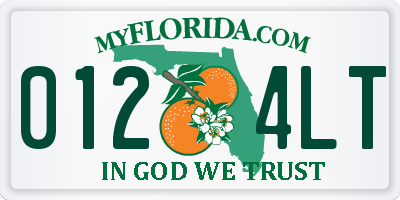 FL license plate 0124LT