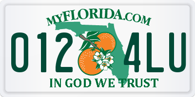 FL license plate 0124LU