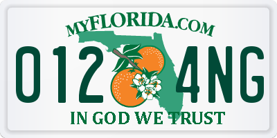 FL license plate 0124NG