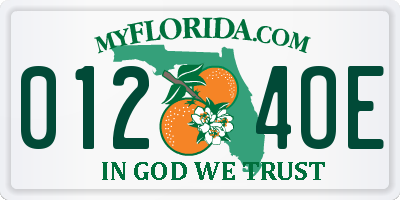 FL license plate 0124OE