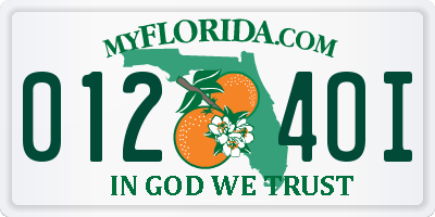 FL license plate 0124OI