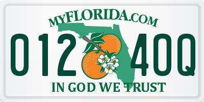 FL license plate 0124OQ