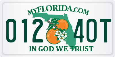 FL license plate 0124OT