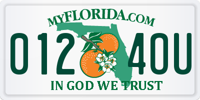 FL license plate 0124OU