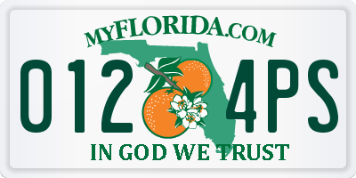 FL license plate 0124PS