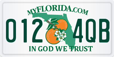FL license plate 0124QB