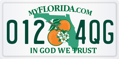 FL license plate 0124QG